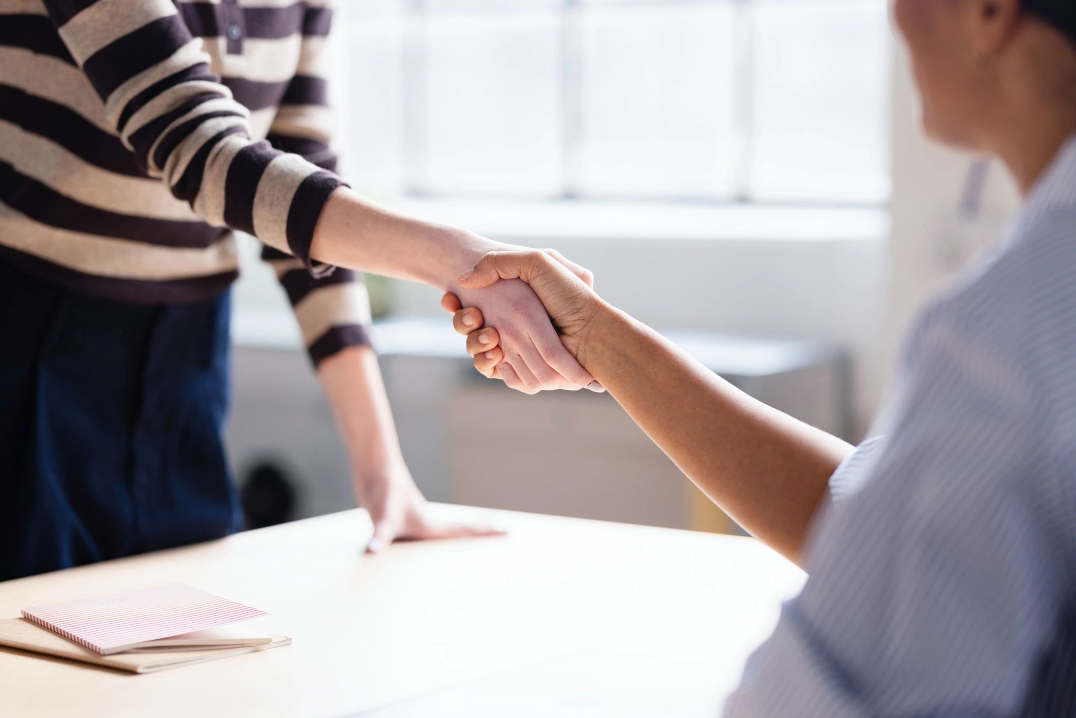 Professional client handshake representing trust and service